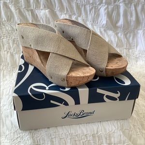 BRAND NEW Lucky Brand Miller Platform Wedge Sandal